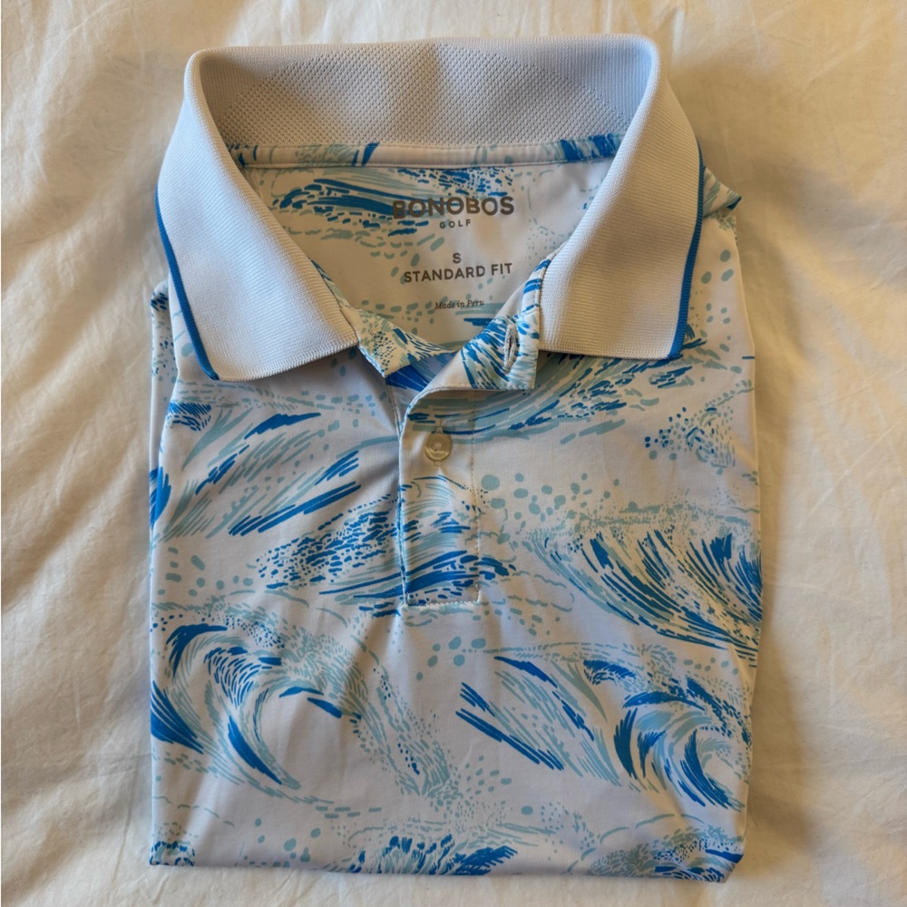 Bonobos Men's Blue Wave Golf Polo Shirt